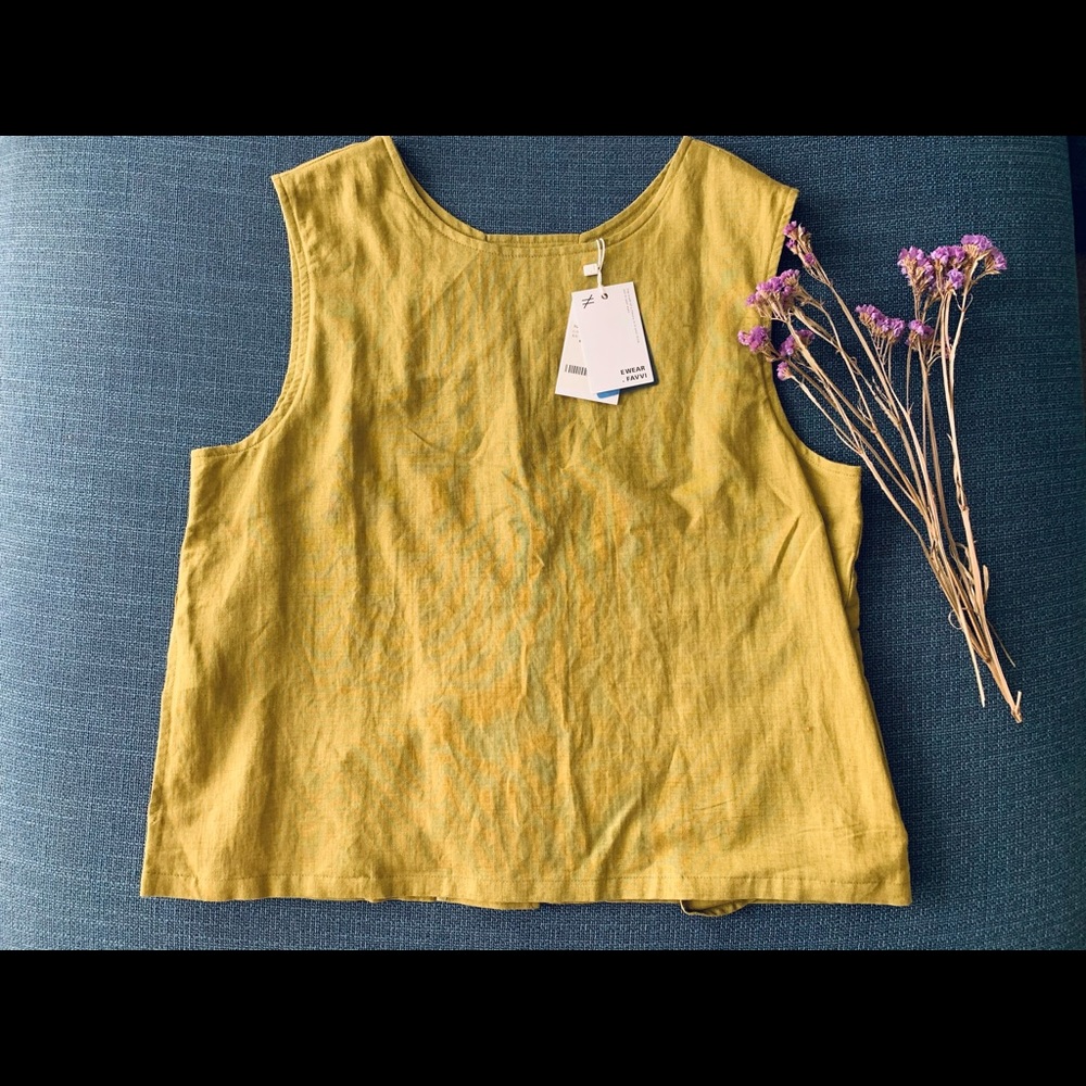 Japanese Casual linen Loose top Size Small